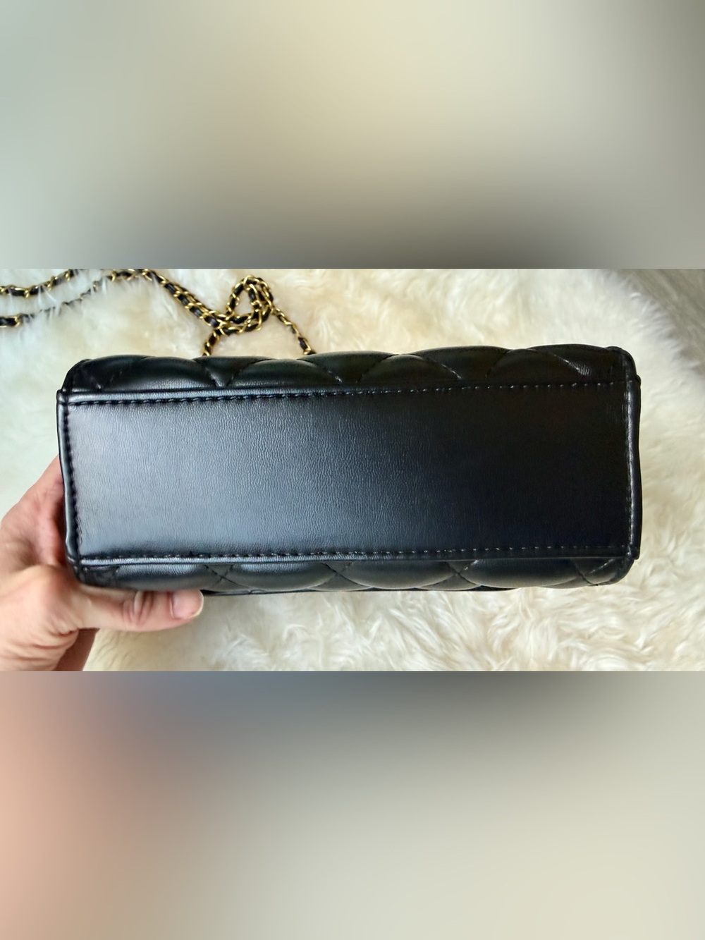 **PRICE FIRM** Chanel MAKEUP Crystal Inset & Pearl Handle Bag w SEALED Hardware - Picture 9 of 15
